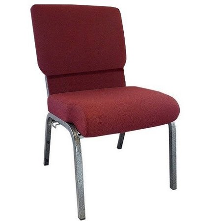 FLASH FURNITURE Advantage Maroon Church Chair 20.5" Wide PCHT-104